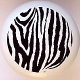 Zebra Stripes Black & White Drawer Pull Knob