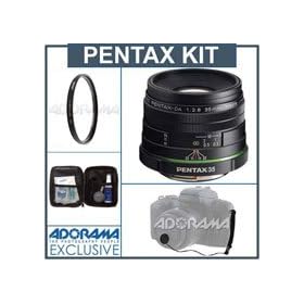 Pentax SMCP-DA 35mm f 2.8 Macro Limited Wide Angle Auto Focus Lens Kit, with Tiffen 49mm UV... by 