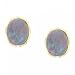 14KT Yellow Gold Oval Earrings Doublet Ovals