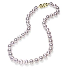 7x7.5mm Collection Quality Japanese Akoya cultured pearl necklace 18 by American Pearl