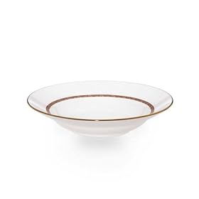 Lenox Fruttifero Bone China Gold Banded Pasta Bowl Rim Soup by Lenox