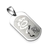 Spikes 316L Stainless Steel Chinese Dragon Dog Tag Pendant