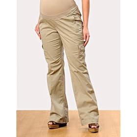 Motherhood Maternity: Under Belly Twill Cargo Pockets Boot Cut Maternity Pants
