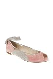 Kimchi Blue Suede Colorblock Peep-Toe Skimmers, PINK/GREY, Size 10