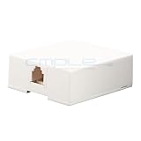 Cmple - Phone Surface Mount Box 6P6C-1port-WHITE