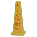 CMC 221YW Quad-Cones "Caution" Cone with Universal Caution Symbol, Yellow, 26" Height (Case of 3)