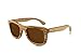 Zebra Wood Sunglasses with Polarized Lens - Natural Striped Zebra Wood Frame- Premium Wayfarers (Brown)