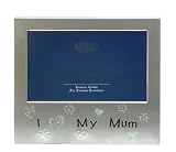Kitchen & Housewares : * 'I Love My Mum' Silver Colour Photo Frame Gift 5" x 3.5" *