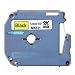 Brother P-Touch MK Non-Laminated Tapes 0.5 Inch x 26.2 1 Tape Non-Laminated Tape MK631