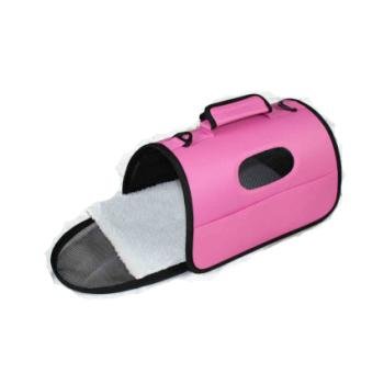 Pet Life Folding Zippered Cage Carrier (features 3M Thinsulate): Light Pink - Large