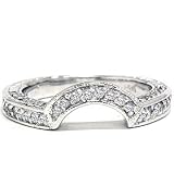 .75CT White Gold Curve Notched Diamond Enhancer 14K