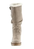 Stiefel aus Veloursleder von BC in Farbe Sand Gr. 37