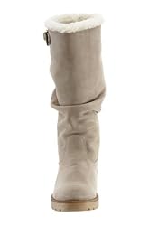 Stiefel aus Veloursleder von BC in Farbe Sand Gr. 36