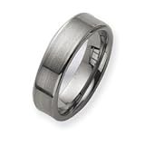 Tungsten Brushed Wedding Band Ring - Size 7