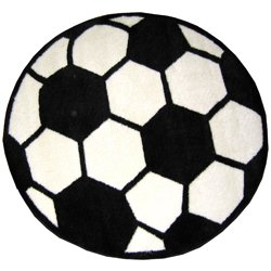 LA Rugs Fun Rugs Shape Collection- Soccerball