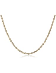 Klassics 10k Yellow Gold 1.5mm Solid Diamond-Cut Rope Chain Necklace