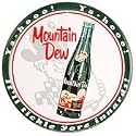 Mountain Dew Round Metal Sign