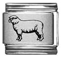 Clearly Charming Sheep Laser Italian Charm