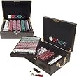 500 14g Tri Color Ace/King Suited Chips w/ Mahogany Case