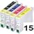 3 full sets + 3 extra black,.... 441-444..... 15 compatible ink cartridges for C64, C66, C84, C86, CX3600, CX3650, CX6400, CXCX6450, CX6600,