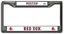Boston Red Sox Chrome License Plate Holder