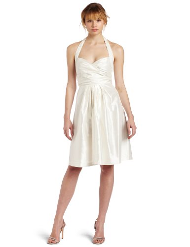 Suzi Chin Women's Halter Pleated Bodice,Diamond,2