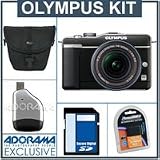 Olympus PEN E-PL1 Digital Camera Kit. with 14-42mm Micro Four Thirds Lens - Black - 8GB SD Memory Card, Spare BLS-1 Lithium-Ion Rechargeable Battery, Camera Case, USB 2.0 SD Card Reader