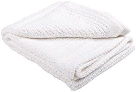 Abeille 100% Cotton Cellular Blanket, White - Pack of 4