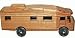 Wood-Crafted Class A Motorhome RV Camper Replica (Removable Top) (Very Detailed Interior) 11.25"
