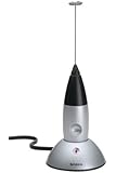 BonJour Coffee Rechargeable "Primo Latte" Hand-Held Beverage Whisk / Milk Frother, Silver