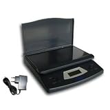 Produkt-Bild: 40kg/10g PS-Black Digitale Paketwaage Briefwaage inkl. Netzteil / Wiegt bis zu 40kg in 10g-Schritten - Farbe: schwarz *** Wir bieten hohe Qualit&auml;t zu niedrigen Preisen! ***