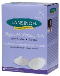 Lansinoh 20265 Disposable Nursing Pads, 60-Count Boxes (Pack of 3)