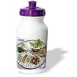 Florene Jewish Theme - Pesach Plate With Passover Foods - Water Bottles