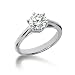 1.30 F color SI1 Clarity Diamond Engagement Ring 18KT White Gold Setting