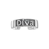Sterling Silver Diva Toe Ring