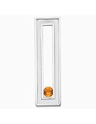 18K Yellow Gold Spessartite Garnet Pendant -- LIFETIME WARRANTY