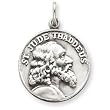 Sterling Silver Saint Jude Thaddeus Medal Pendant