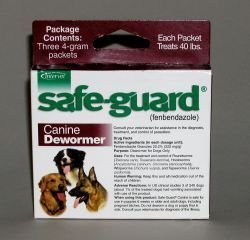 Durvet Intervet Safeguard Dog Wormer Maroon 4 Gram - 001-004109