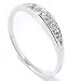Sterling Silver / Platinum Color Choice Cubic Zirconia Stacker Ring