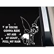 Tinkerbell Fairy Pixie Pull My Hair Car Window Girl Decal Sticker