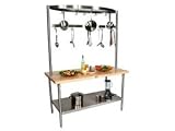 John Boos & Co. Cucina Americana Cucina Grandioso Table W/Rack 84x60x30-in.