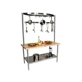John Boos and Co. Cucina Americana Cucina Grandioso Table W Rack 84x72x30-in. by John Boos