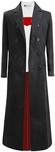 Who is Doctor Dr. Brown Long Trench Coat Cosplay Costume Black Outfit (M)