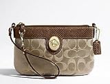 Coach Peyton Khaki Signature w/ Nutmeg Lg Wristlet 43461 Review