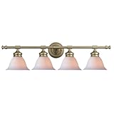 Crystorama 694-AB Cast Bath 4 Light Bathroom Wall & Vanity Light Antique Brass