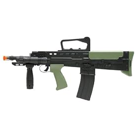 Spring L86A2 Assault Rifle FPS-375 Flashlight, Fore Grip Airsoft Gun