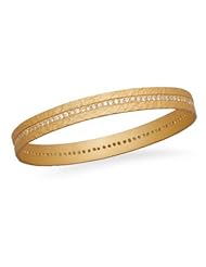 14 Karat Gold Plated Sterling Silver Eternity Bangle