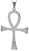 Sterling Silver 2 1/2" Polished Ankh Cross Pendant