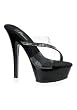 Women's Sandal With Diagonal Rhinestone Strip And 6 Inch Heel