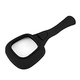 uxcell　ブラック　プラスチックシェル　6 LEDライト　3X複数のレンズ　ルーペ　拡大鏡